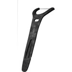 Humble Floss Picks - Beutel 50 Stück Aktivkohle, mit abgewinkelten Griff - DFP8004