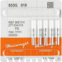 Diamanten 833, gyémántcsiszoló, zöld, ISO 018, FG, 5 darab