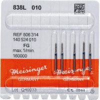 Diamanten 838L, gyémántcsiszoló, kék, ISO 010, FG, 5 darab