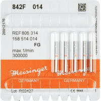 Diamanten 842, gyémántcsiszoló, piros, ISO 014, FG, 5 darab