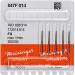Diamanten 847, gyémántcsiszoló, piros, ISO 014, FG, 5 darab