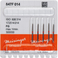 Diamanten 847, gyémántcsiszoló, piros, ISO 014, FG, 5 darab