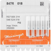 Diamanten 847R, gyémántcsiszoló, kék, ISO 018, FG, 5 darab