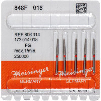 Diamanten 848, gyémántcsiszoló, piros, ISO 018, FG, 5 darab