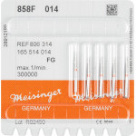 Diamanten 858, gyémántcsiszoló, piros, ISO 014, FG, 5 darab
