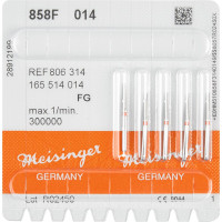 Diamanten 858, gyémántcsiszoló, piros, ISO 014, FG, 5 darab