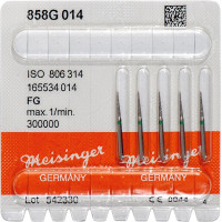Diamanten 858, gyémántcsiszoló, zöld, ISO 014, FG, 5 darab