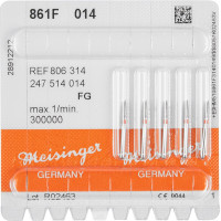 Diamanten 861, gyémántcsiszoló, piros, ISO 014, FG, 5 darab