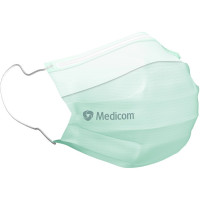 Medicom® SafeMask® SofSkin® fog-free medizinischer Mundschutz - Packung 50 Stück grün, mit Ohrschlaufe - 2158-FF-30