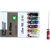 K-Feilen Ni-Titan - Packung 6 Stück Größe 15-40, Länge 25 mm - NT502291