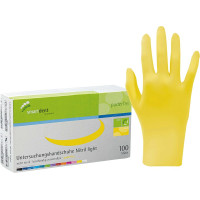 smart Nitrilhandschuhe light - Packung 100 Stück puderfrei, lemon, XS - 216055