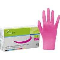 smart Nitrilhandschuhe light - Packung 100 Stück puderfrei, magenta, S - 216060