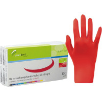 smart Nitrilhandschuhe light - Packung 100 Stück puderfrei, chili, M - 216073