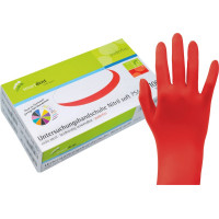 smart Nitrilhandschuhe Soft PF - Packung 100 Stück puderfrei, rot, L - 216086