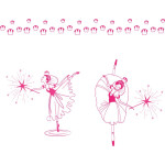 Dental-Servietten KIDS - Rolle 100 Stück 40 x 32 cm, Ballerina - 40046K