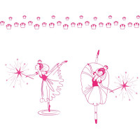 Dental-Servietten KIDS - Rolle 100 Stück 40 x 32 cm, Ballerina - 40046K