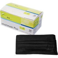 smartmask Plus - Packung 50 Stück latexfrei, 4-lagig, schwarz - 216354