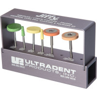 Jiffy™ Universal - Extraoral Adjusting & Polishing Kit 6 Stück (2 x grob, 3 x mittel, 1x fein), HP, 1 Alu Block - 4018-1