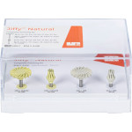 Jiffy™ Natural Composite - Polishing Kit 4 Stück (2 x mittel, 2 x fein), RA, 1 Plastik Block - 6384-1