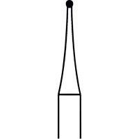 Stahlbohrer 1 - Packung 5 Stück RA, Figur 001, Kugel, ISO 008 - 1.204.008