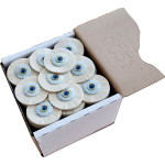 Schmalbürsten - Packung 100 Stück mit Kunststoffkern, Ziegenhaar weiß, Ø 48 mm, S: 5 mm - SBK 12 109