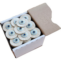 Schmalbürsten - Packung 100 Stück mit Kunststoffkern, Ziegenhaar weiß, Ø 48 mm, S: 5 mm - SBK 12 109
