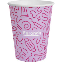 Monoart® Mundspülbecher Hartpapier - Karton 1.000 Stück Graffiti lila, 180 ml - 21410105