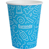 Monoart® Mundspülbecher Hartpapier - Karton 1.000 Stück Graffiti blau, 180 ml - 21410102