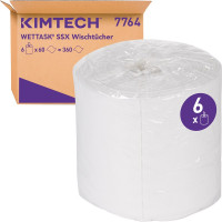 Kimtech® Wettask™ SXX Wischtücher - Karton 6 Rollen x 60 Tücher, weiß - 7764