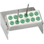 PLUG IN - Stück für 12 Instrumente (2 Reihen a 6 Löcher) grün, 6,3 x 2,5 x 5 cm - PN206010-4 PLUG IN - Stück für 12 Instrumente (2 Reihen a 6 Löcher) grün, 6,3 x 2,5 x 5 cm - PN206010-4