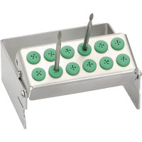 PLUG IN - Stück für 12 Instrumente (2 Reihen a 6 Löcher) grün, 6,3 x 2,5 x 5 cm - PN206010-4