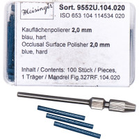 Kauflächenpolierer 9552, polírozó, (fém), kék, ISO 020, HP, 100 darab