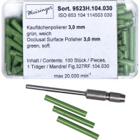 Kauflächenpolierer 9523, polírozó, (fém), zöld, ISO 030, HP, 100 darab