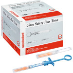 Ultra Safety Plus Twist - Packung 100 Injektionssysteme, 1 Mehrweghandstück, Gr. G27 kurz 0,4 mm x 25 mm - 11506H