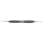 KKD® COLOR Gracey Kürette - Stück Figur 1/2, für Frontzähne, grau, mit ergonomischem Silicongriff - 14700