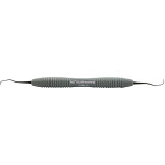 KKD® COLOR durasharp Gracey Kürette - Stück Figur 1/2, für Frontzähne, grau, mit Silicongriff - 14900