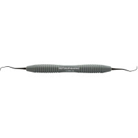 KKD® COLOR durasharp Gracey Kürette - Stück Figur 1/2, für Frontzähne, grau, mit Silicongriff - 14900