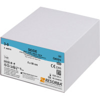 RESORBA® Nahtmaterial - Packung 5 Stück, schwarz, 50 cm, G455N, USP 3/0 - G455N