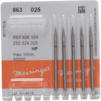 Diamanten 863, gyémántcsiszoló, kék, ISO 025, HP, 5 darab