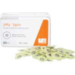 Jiffy™ Spin Shaping and Finishing Disks - Packung 75 Disks fein gelb, 10 mm - 5574