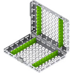 Galaxy Kassette Auto Grip - Stück für 20 Instrumente, 18 x 14, grün - PN183046-4