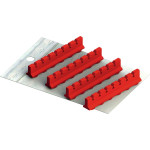 Galaxy Silicone Refill - Set Silikoneinsätze für Kassette 18 x 10, rot - PN183026-3