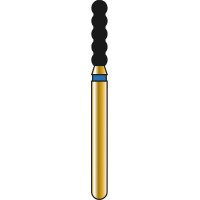 DIATECH Diamanten G6051 - Packung 5 Stück blau mittel (M), FG, Figur 6051 Zylinder gefurcht, 6 mm, ISO 018 - 60031842