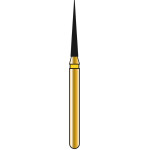 DIATECH Diamanten G858 - Packung 5 Stück gelb extra fein (EF), FG, Figur 165 Konus spitz, 8 mm, ISO 012 - 60032384