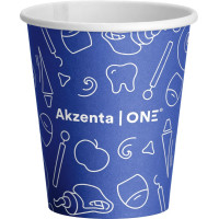 Akzenta ONE Pappbecher - Karton 20 x 50 Stück magic blue, 200 ml - CUPAW26-AKZ-MC-L01