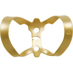KKD® Kofferdam Klammern triColor Antireflect - Stück gold matt, Nr. 9, für Anterior, für labiale Karies - 2209