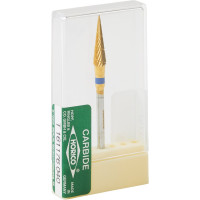 Titanium (257), Labor frézer (Egyszeru fogazás), Kézidarab (HP, Ø 2,35 mm, ISO 104, 44,5 mm) ISO 40 közepes, Egyszeru keresztvágatú fogazás - medium (ISO 176), Titánnitrid bevonatú keményfém, 14 mm, 1 darab