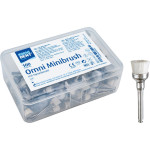 Omni (Minibrush) (W), Polírozó kefe (Profilaxis), Könyökdarab (CA, Ø 2,35 mm, ISO 204) fehér, Muszor sörték (Nylon), 5.000 f/p, 100 darab