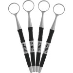 Crystal HD Mundspiegel Soft Grip - Packung 4 Stück grau/schwarz, Größe 4, Ø 22 mm - 50Z361