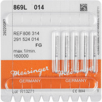Diamanten 869L, gyémántcsiszoló, kék, ISO 014, FG, 5 darab